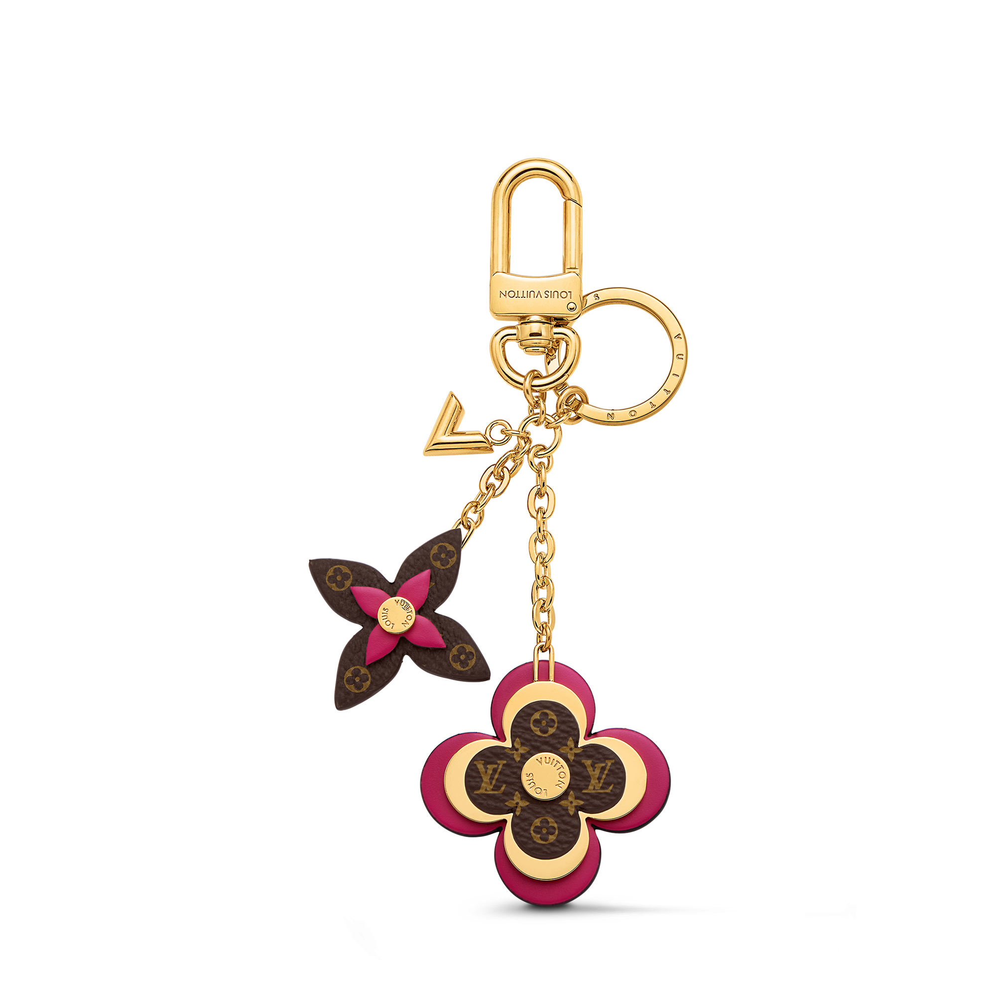 Blooming Flowers Bag Charm and Key Holder . - Luxury Accessories